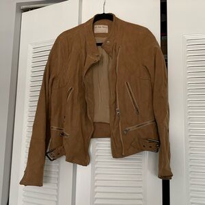 We The Free Tan Leather Jacket